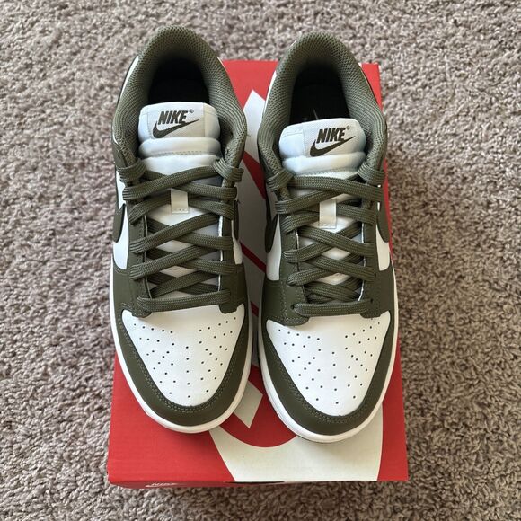 Nike Dunk Low White Medium Olive DD1503-120 Women’s Size 8.5 Shoes Sneaker - Picture 3 of 8